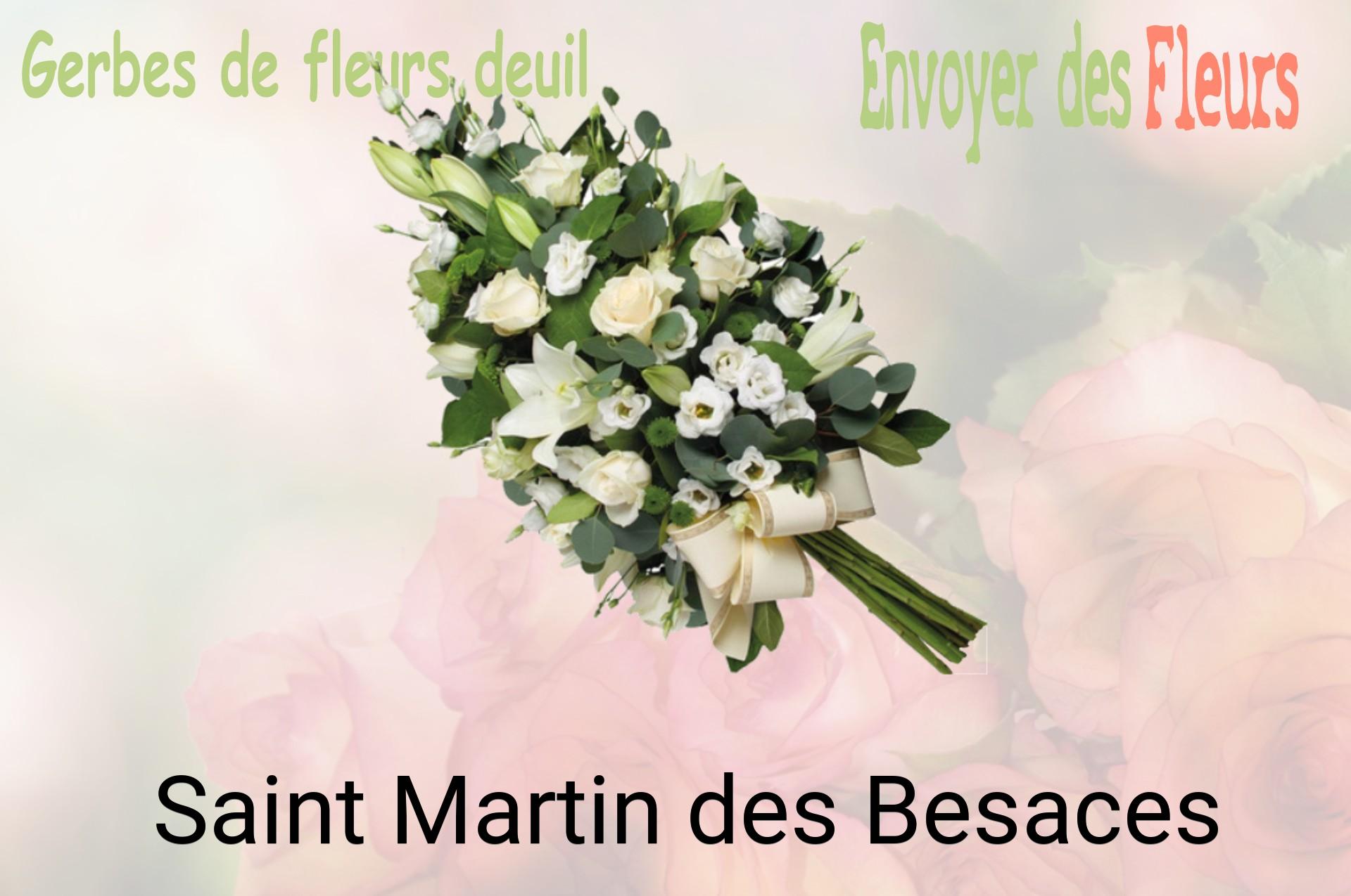 Gerbe de fleurs de deuil livrée à Saint-Martin-des-Besaces